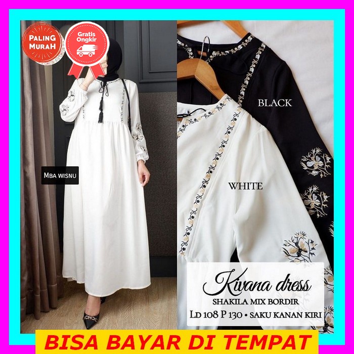 Gamis Terbaru Diva Dress Brokat Malika Mix Ceruty Beby Doll Premium // Gamis Lebaran Terbaru 2022 //