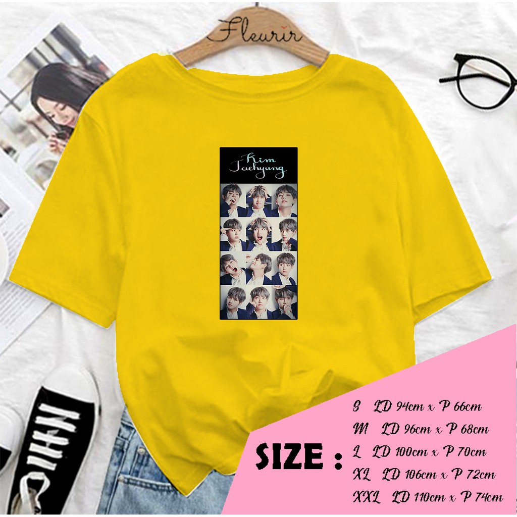 FLEURIR - KAOS TAEHYUNG PHOTO WANITA DEWASA LENGAN PENDEK TEE UNISEX WANITA