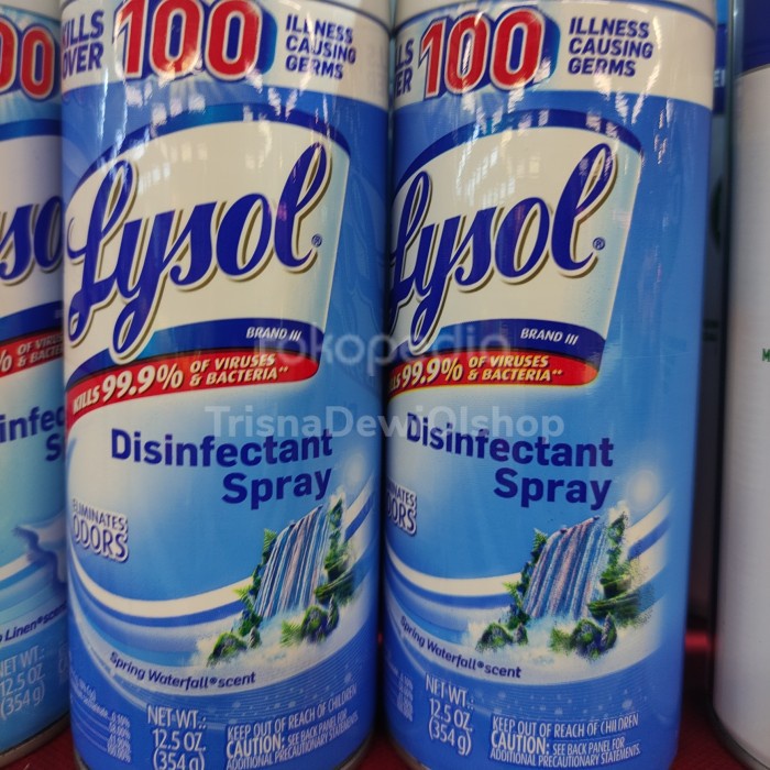 LYSOL Disinfectant Spray Spring Waterfall Scent 99.9%Kill Viruses 354g