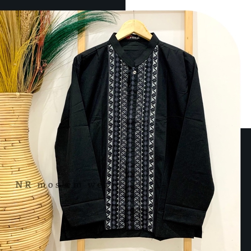 BAJU KOKO KATUN DEWASA LENGAN PANJANG ,( EL 25 )