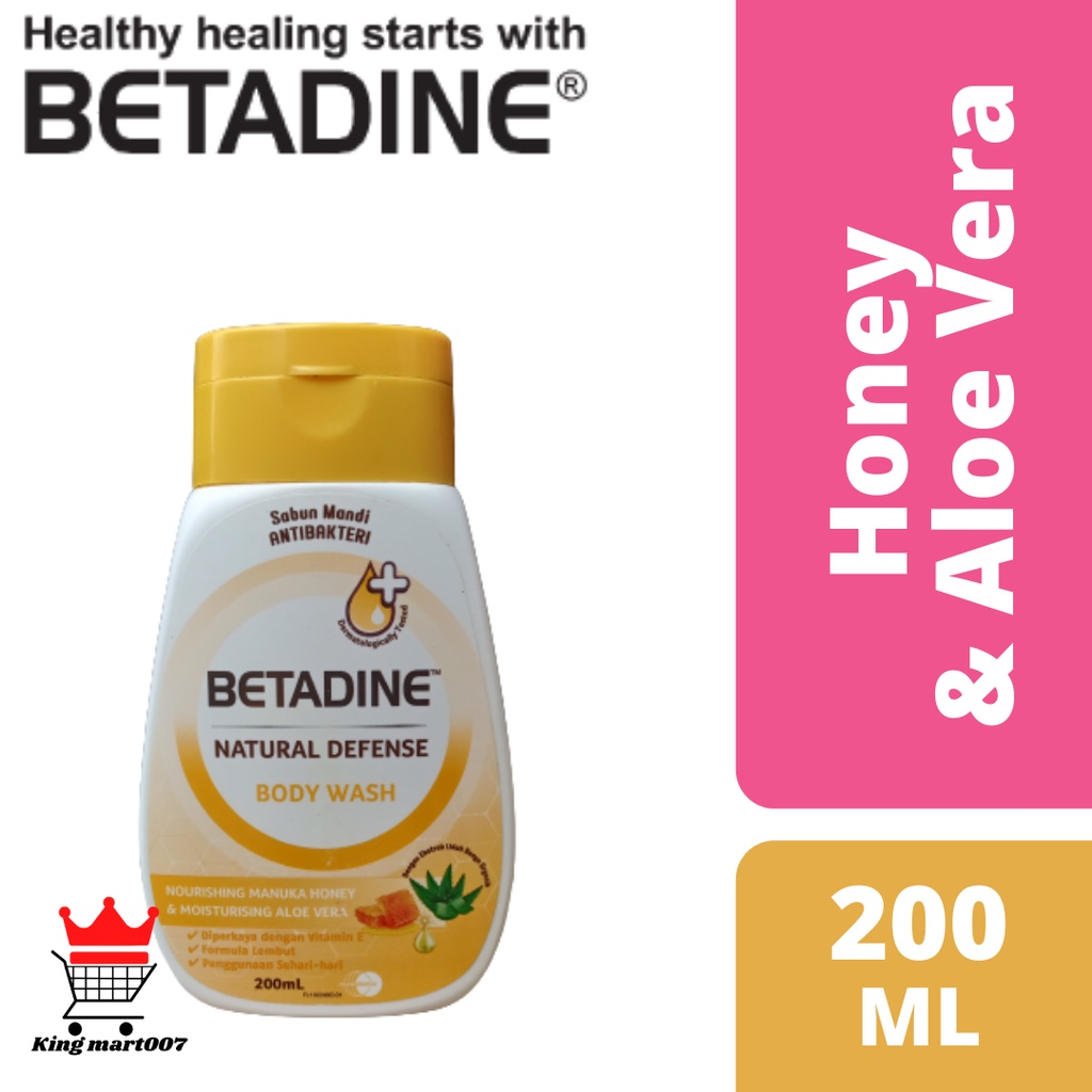 Betadine Body Wash Natural Defense Botol Pump