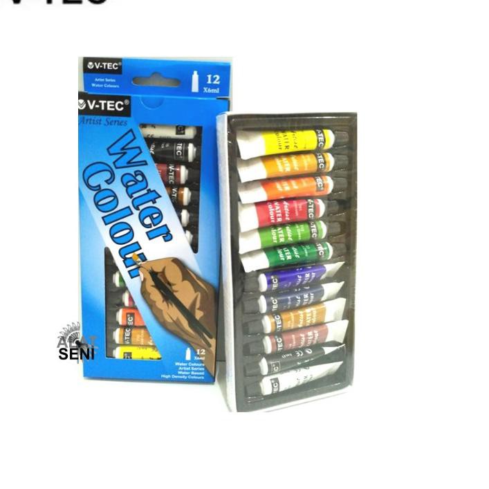 

DSF V-tec Watercolour Set 12 / Cat Air V-tec 12 Warna Ready