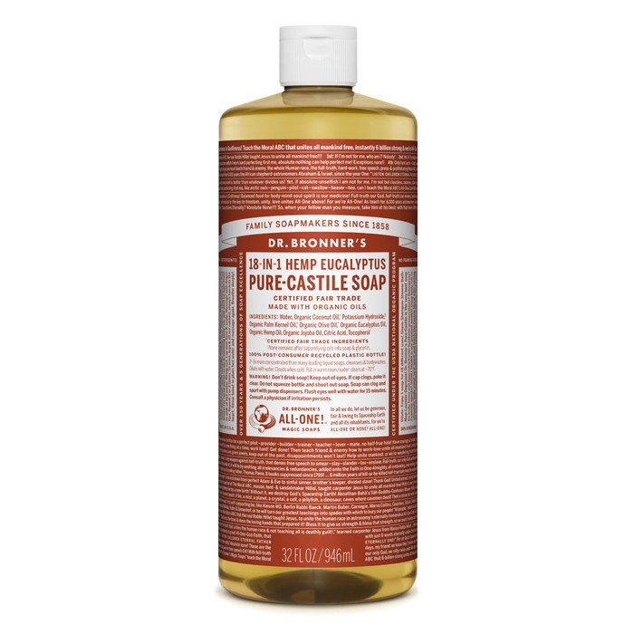 Dr Bronner S Liquid Soap Eucalyptus Pure Castile 237ml Shopee Indonesia