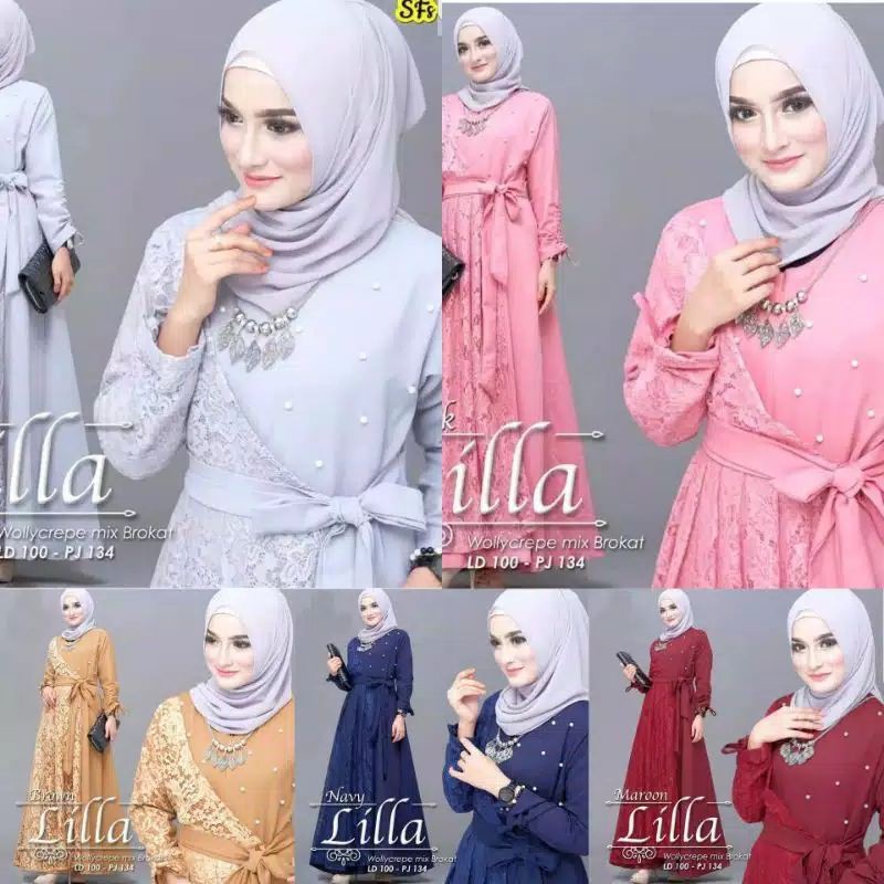GAMIS BROKAT LILLA/BROKAT MURAH
