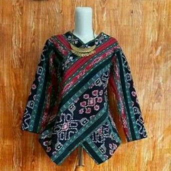 blus tenun motif moumere -+7