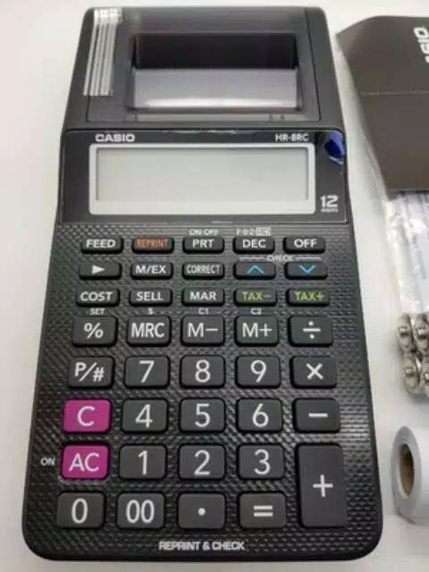 KALKULATOR CASIO KERTAS HR-8RC NEW