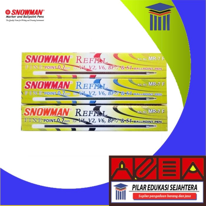 

REFILL TINTA BOLPEN SNOWMAN V1, V2, V6, BP-7 & S1 (1 PACK)