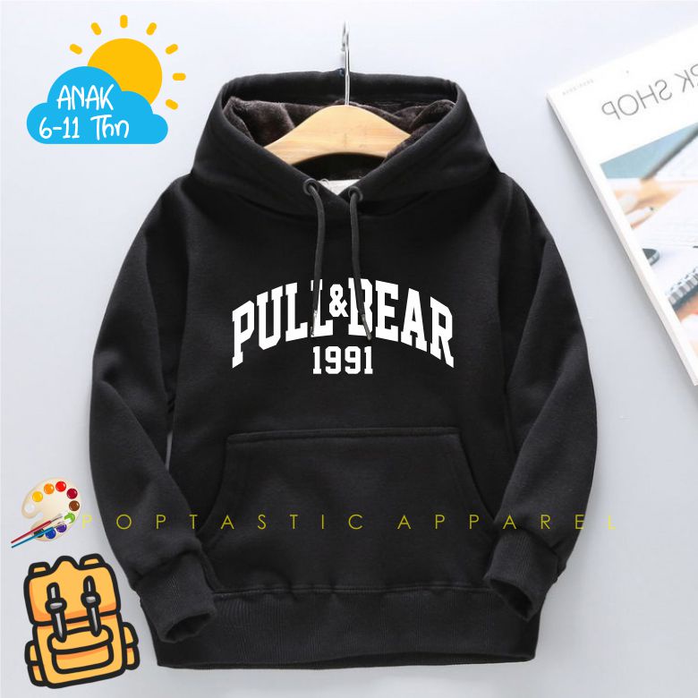 Jaket Distro Sweater Hoodie anak Laki-laki perempuan LOGO BORDIR FLEECE TEBAL