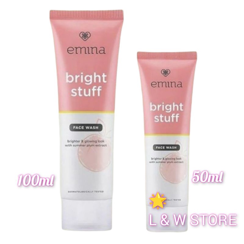 Emina Bright Stuff Face Wash 100ml,50 ml Sabun wajah