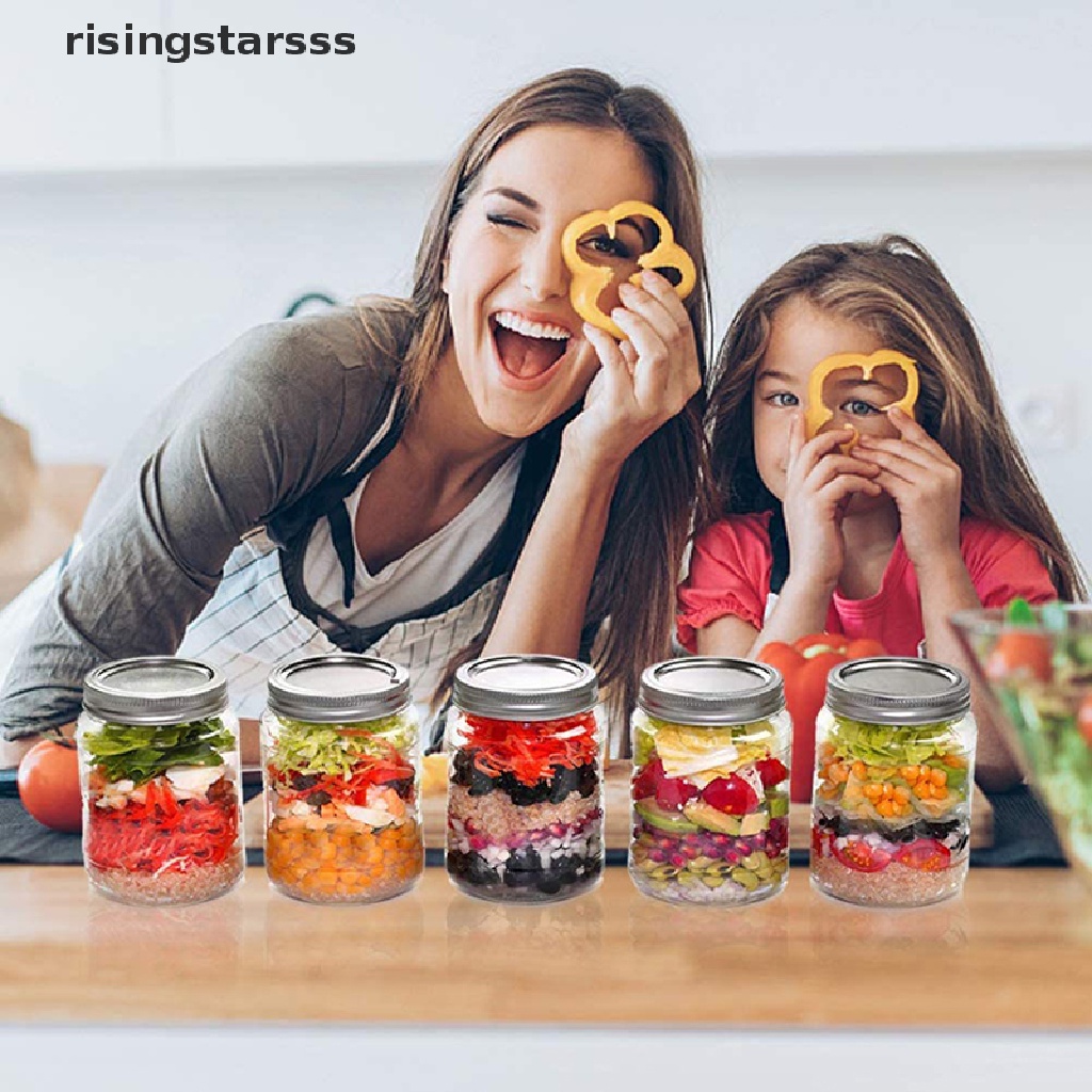 Rsid Span-new Canning Lid Regular Mouth Mason Jar Lid And Bands Tutup Stainless Steel Mulut Lebar Jelly