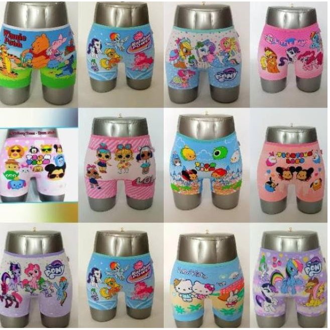 NEW CELANA BOXER ANAK CEWEK DAN COWOK JESSIE MIKE MOTIF KARAKTER KARTUN