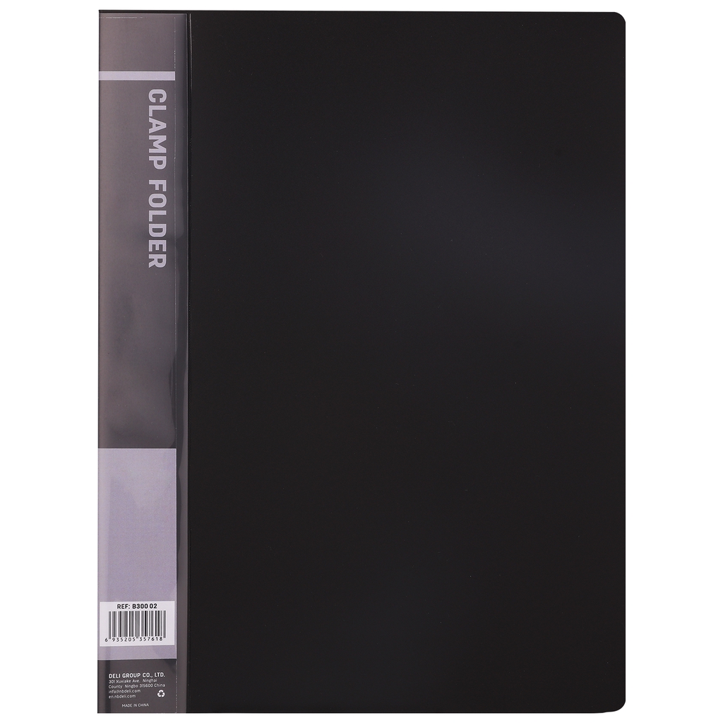 

Deli File Folder Jepit Clamp Folder Ordner A4 0.7mm PP cover 150 ~ 180 Halaman EB30022