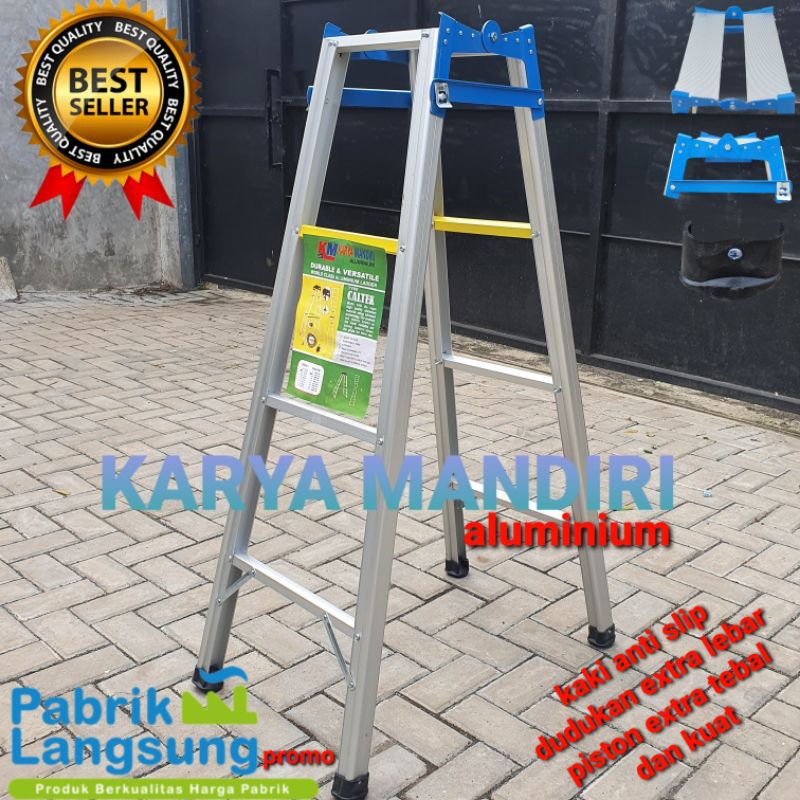 Tangga Lipat Aluminium Ladder Ukuran 1,25 Meter / 125 Cm