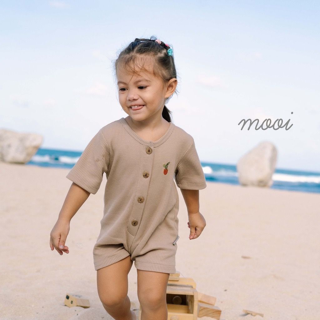 Mooi Baby Waffle Playsuit Jumper - Jumper Bayi/Romper Bayi