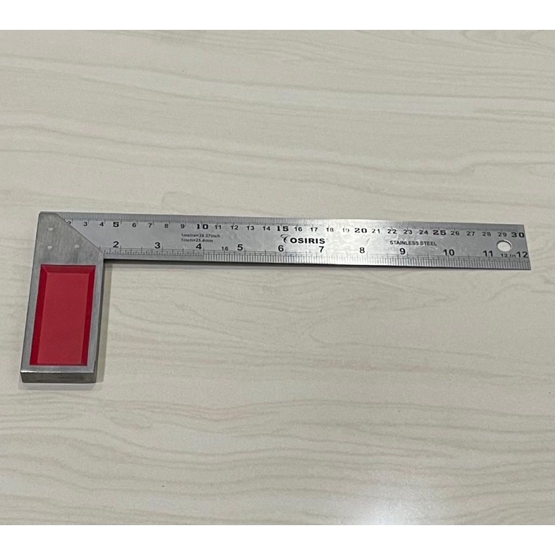 HD TEBAL 12” inchi siku meter OSIRIS asli ORI BAGUS 12 inci siku tukang sudut 30cm mistar siku rol 1