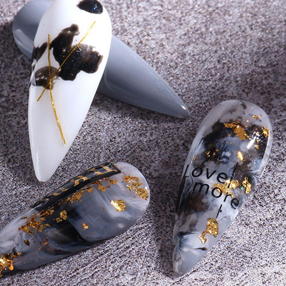 Mxbeauty 3D Dekorasi Nail Art Gadis Bergaya Filamen Fragment Perak Emas Manicure Aksesoris