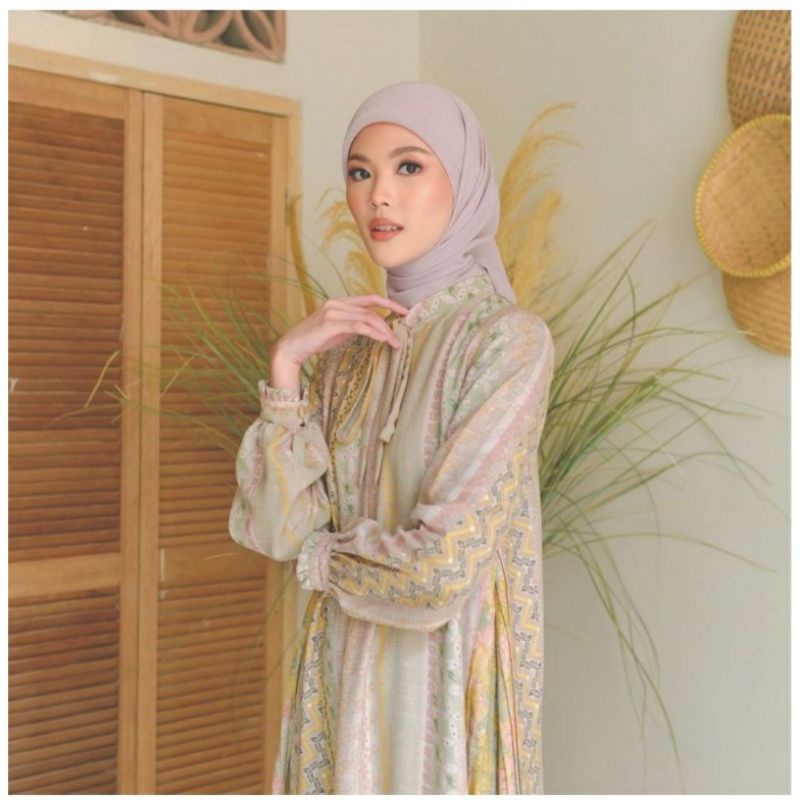 KINA DRESS DEWASA - LIME S BY MUDA