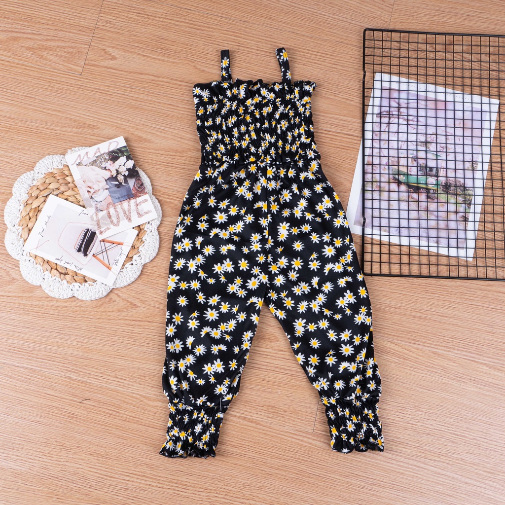 Jumpsuit anak Roya Motif Daisy / Jumpsuit Anak Perempuan 1-6 tahun Terbaru