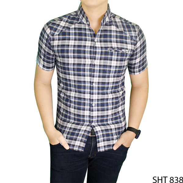 Kemeja Flannel Pria Lengan Pendek Murah Terbaru (COMB)