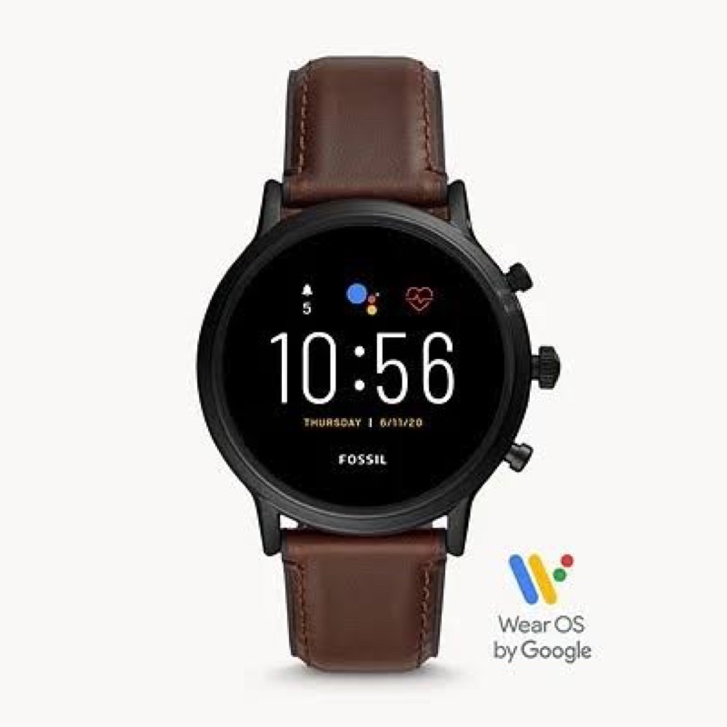 ftw4026 fossil Gen 5 Smartwatch The Carlyle HR Dark Brown Leather and Rubber