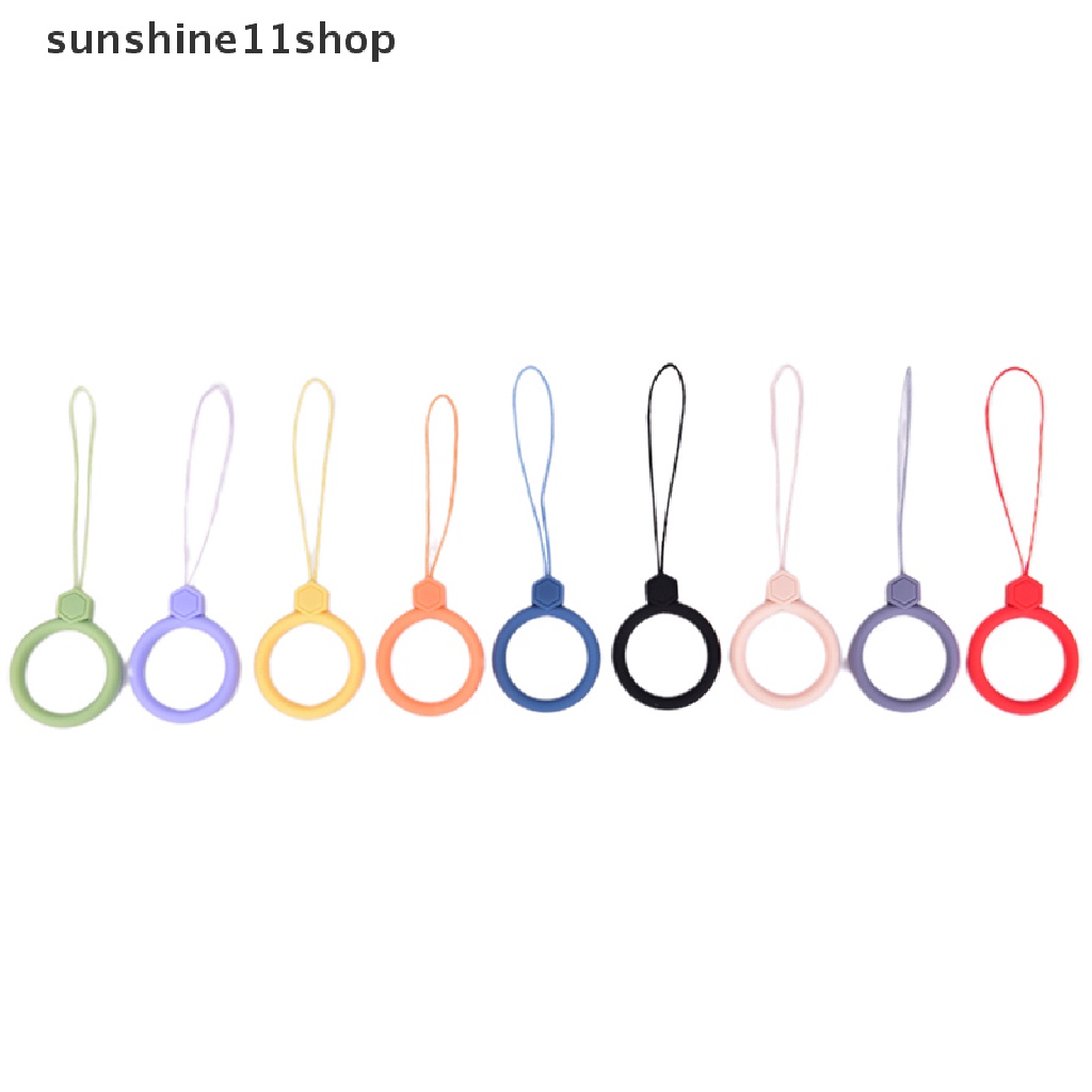 Sho Tali Lanyard Dengan Ring Jari Bahan Silikon Anti Hilang Untuk Handphone Universal