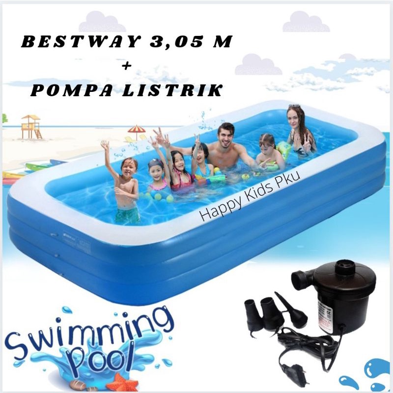 Bestway 54009 Kolam Renang Karet Anak Keluarga Besar 305 cm