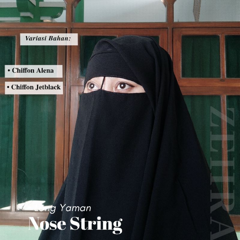 Cadar/Niqab Nose String Sifon/Chiffon/Long Yaman Murah