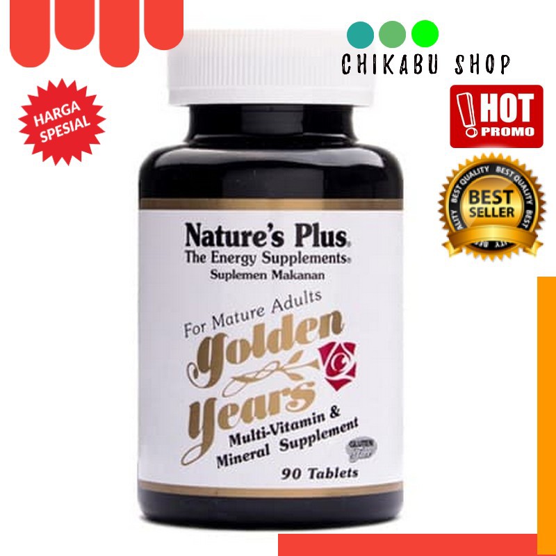 Nature's Plus GOLDEN YEARS 90 Tablets Multi Vitamin Natures