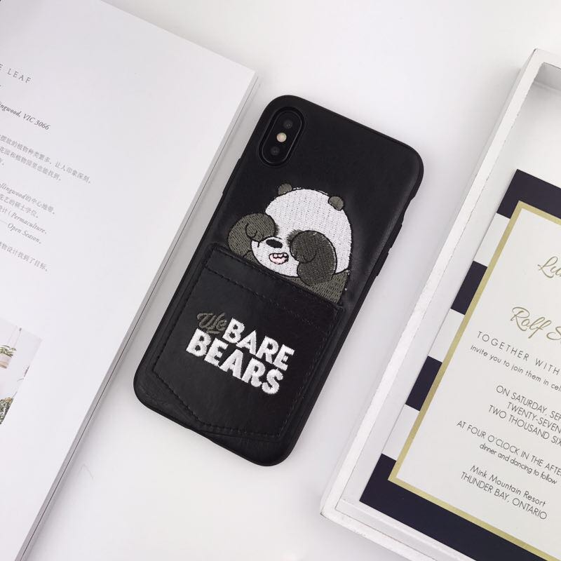 Case Motif Panda Beruang Putih Untuk iPhone 11 pro MAX XS MAX XR 6s 6Plus i7 i8 7plus X