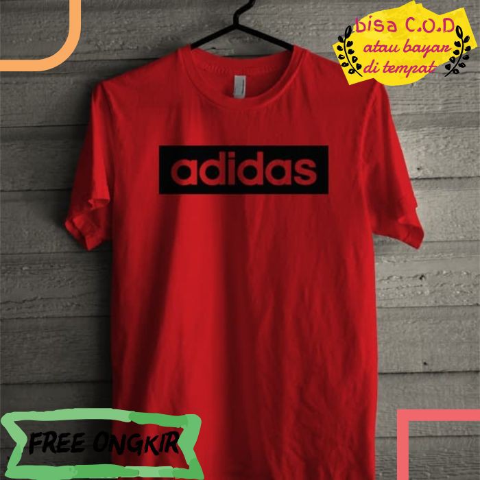 [COD]637 BAJU KAOS OBLONG POLOS T-SHIRT DISTRO PRIA WANITA MURAH ORI ADIDAS TULISAN DEWASA