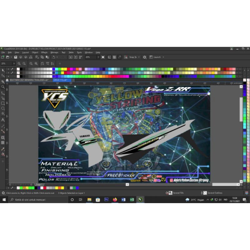 STRIPING SIRIUS VEGA RE ZR SUPER KILAP