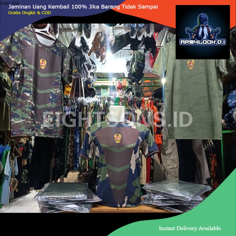PROMO Kaos KASAD TNI Kaos Olahraga Army Doreng Loreng TNI Kaos Jersey TNI Fullprint Tentara Asli Pem