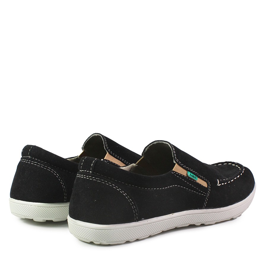 COD Sepatu Selop Pria Kickers Askos Hitam Suede Slop Formal Kasual Kerja Sepatu Slip On Santai Cowok