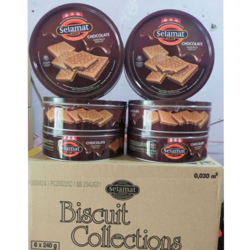 Selamat Biskuit Cokelat Kaleng 240 gr