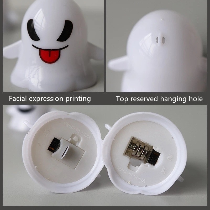 Lampu Malam LED Warna-Warni Bentuk Emoticon Untuk Dekorasi Halloween