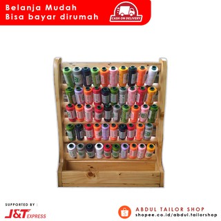  TERLARIS  RAK BENANG KAYU  JATI BELANDA ASLI TEMPAT BENANG 