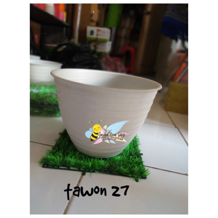  Ori  BJP Pot  Tawon  27 cm PUTIH Tawon  Pot  28 Plastik 27cm 