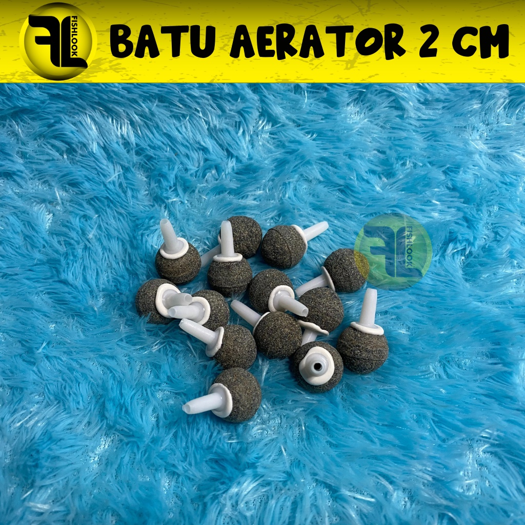 batu aerator bulat bola mini 2cm air stone airstone gelembung udara aquarium