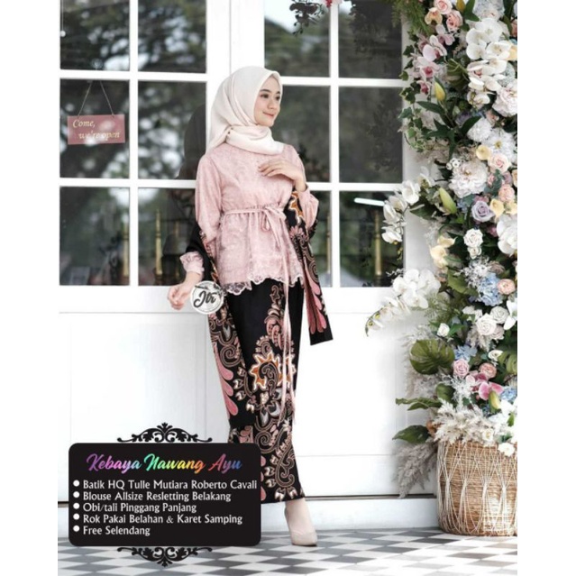 HQ KEBAYA SELENDANG BATIK - BAJU WISUDA - TUNANGAN COUPLE KEBAYA BROKAT GRADUATION ENGAGEMENT