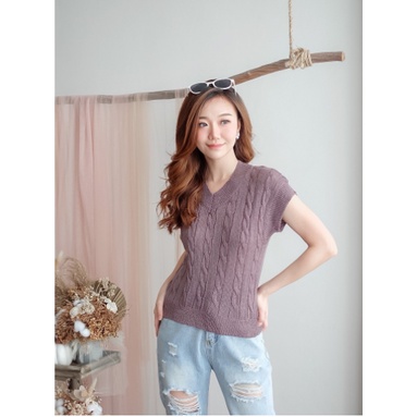 Atasan Casual Wanita Rajut Import Halus Manis