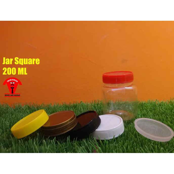 JAR SQUARE 200 ML/PET/KEMASAN