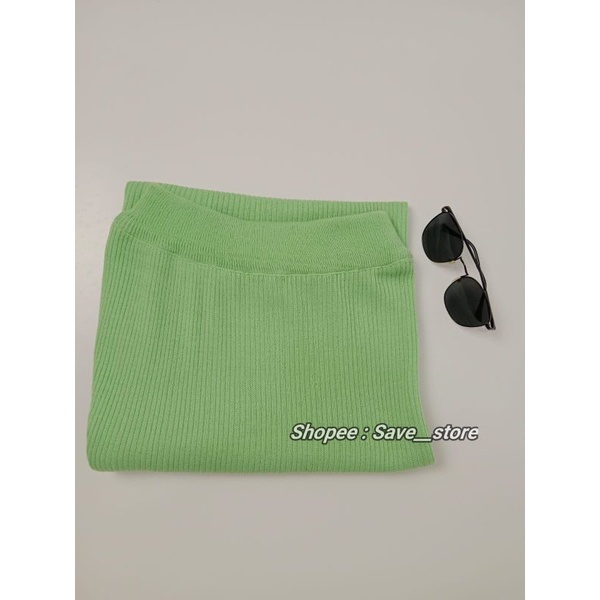 Rok Span Rajut • Rok Rajut Premium • Rok Span Rajut Knitted • Rok Rajut Knitted-ijo melon