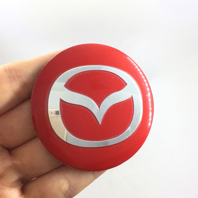 4 X 56mm MAZDA Logo Wheel Hub Center Caps Covers Emblem Badge Sticker Decal