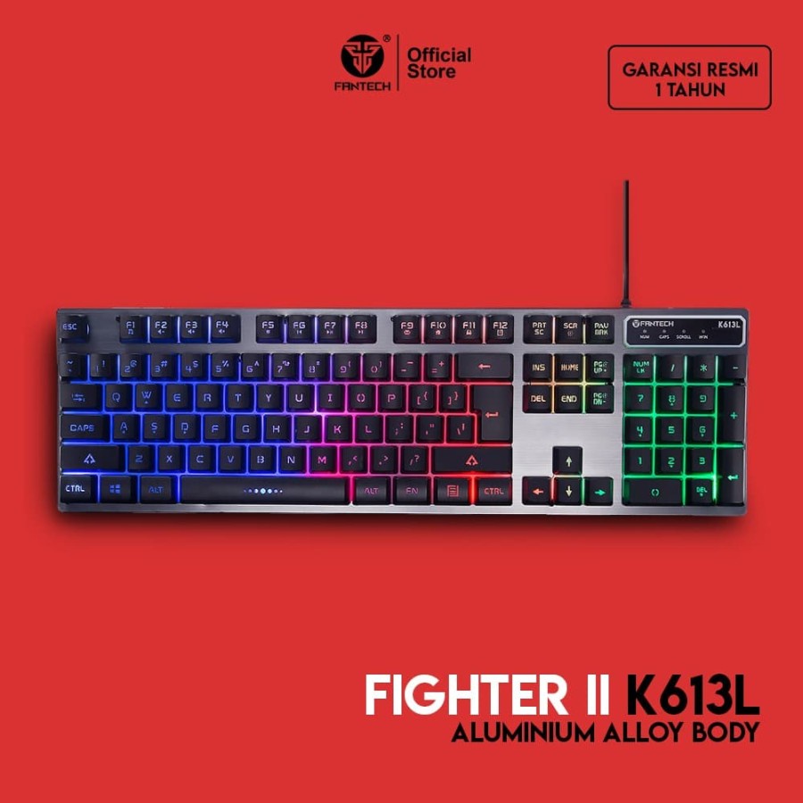 FANTECH FIGHTER K613L - RGB Gaming Keyboard Membrane Full Size