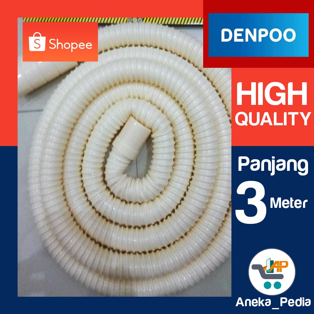 3 Meter Selang Drainhose Pembuangan Mesin Cuci  Otomatis 1 Tabung DENPOO