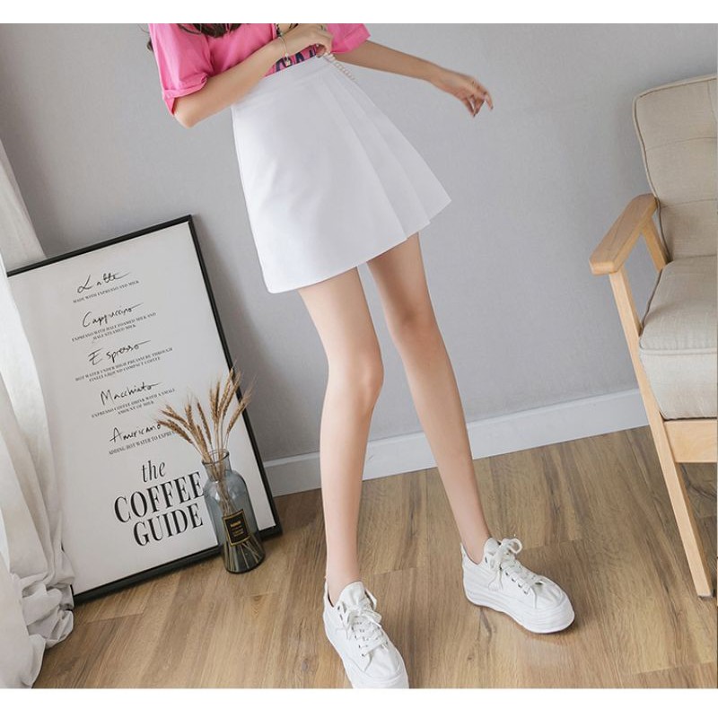 lookma boutique - Pleated asimetri skirt rok korea