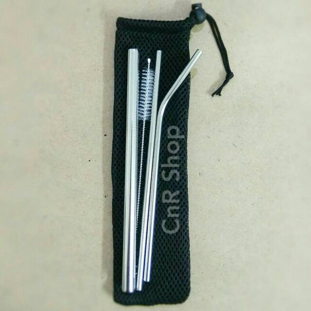 Distributor Sedotan Stainless Set Paket Komplit Boba Bubble Pouch g9RlwOspyjzEk