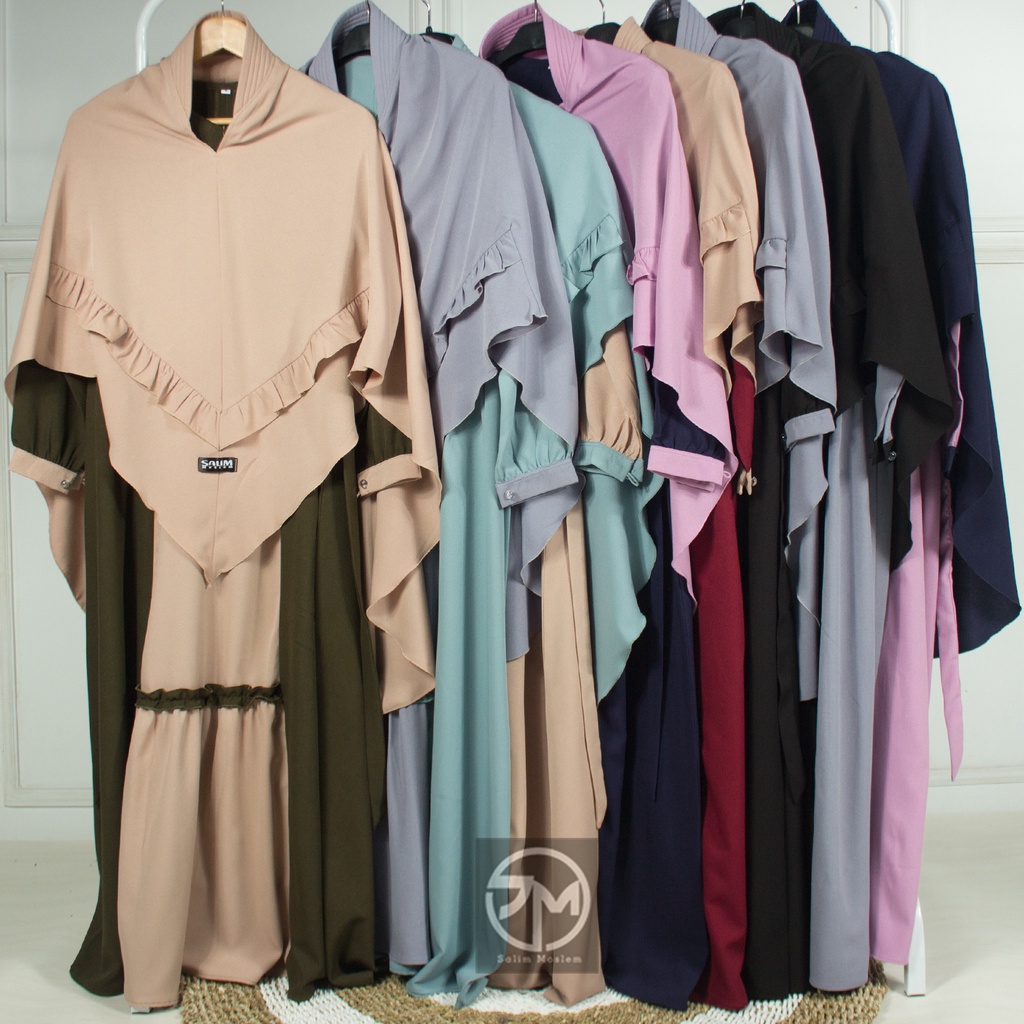 Salim Moslem –Busana Muslim/Gamis Daily Syari Dewasa SET LADY ZARA MOD2