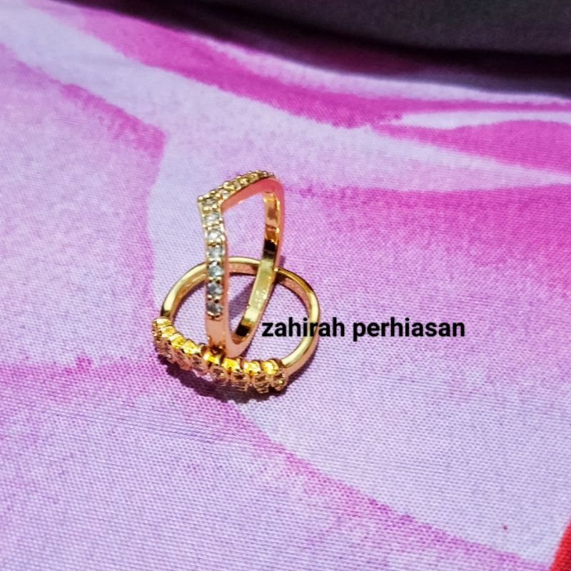 cincin wanita titanium motif PUJI PERTAMA anti luntur 11