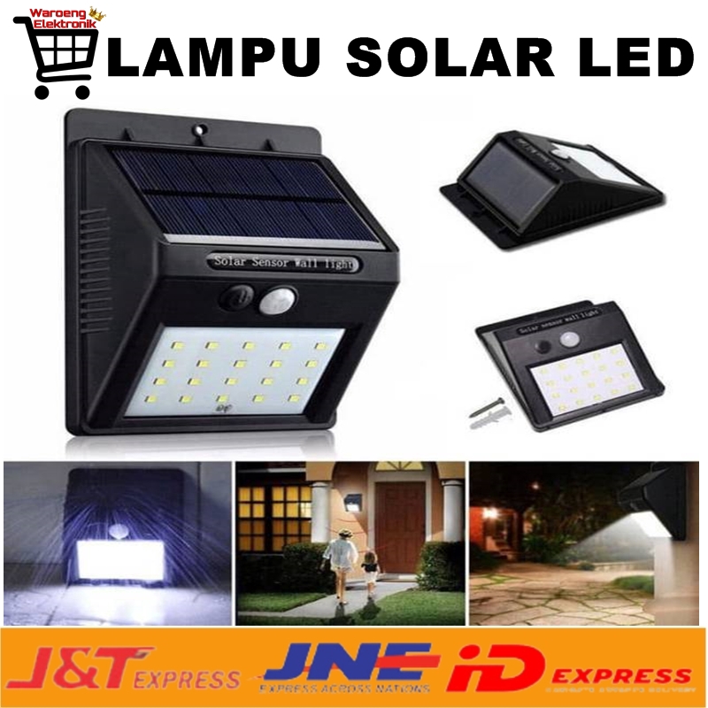 Lampu solar powered led wall light